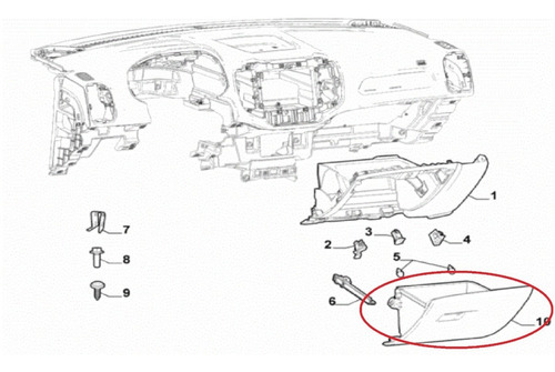 Tapa De Guantera Jeep Compass 17/19/ Fiat Toro Original