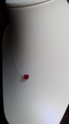Collar En Nylon Swarovski Y Plata