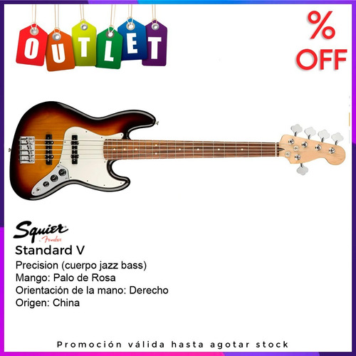 Bajo Squier By Fender Standard Precision 5 Cuerdas Outlet (Reacondicionado)