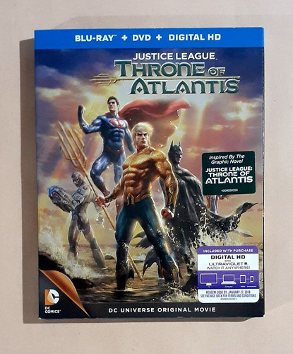 Justice League Throne Of Atlantis - Blu-ray + Dvd Original