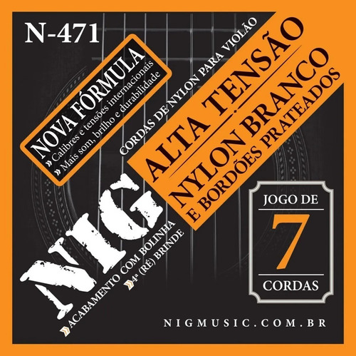 Encordoamentos Nig N 471 Violão 7 Cordas Nylon 