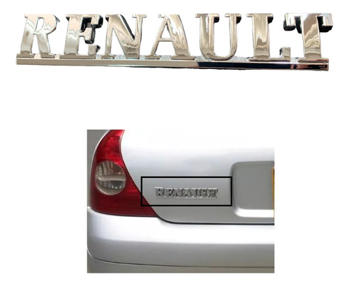 Emblema Palabra Renault Para Clio, Twingo, Symbol