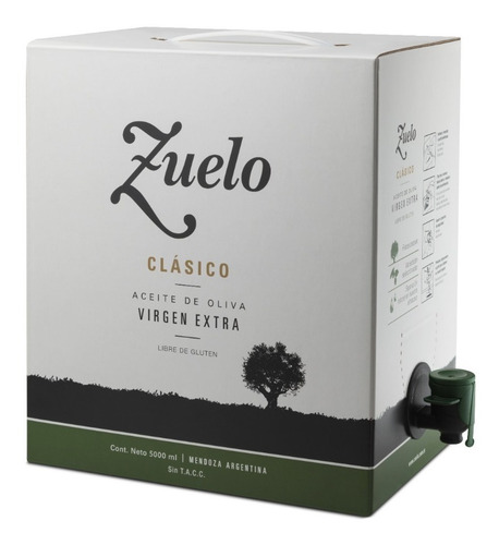 Imagen 2 de 2 de Aceite Oliva Extra Virgen Zuelo 5 Litros Zuccardi