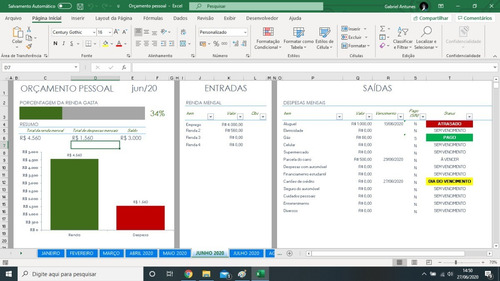 Planilha De Controle Financeiro Pessoal E Familiar