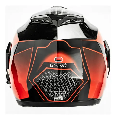 Casco roda abatible rojo new arrivals