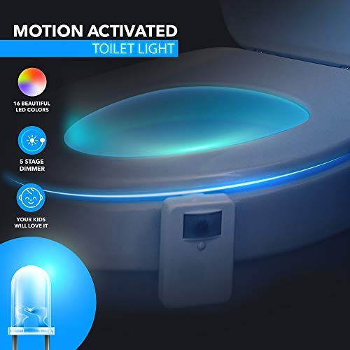 Luz Para Inodoro Excusado Led Sensor Movimiento 16 Colores