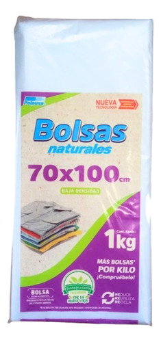 Bolsa Natural Biodegradable 70x100 Cm (caja C/25 Paq De 1kg)
