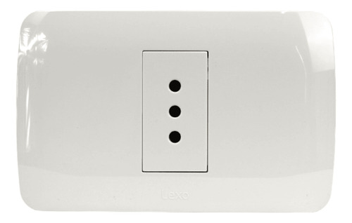 Enchufe Toma Corriente Simple 10a 250v Lexo Blanco Armado
