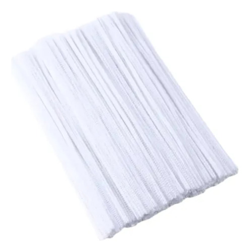 Limpiapipas Artesanías Manualidades Colores X 100 Unidades Blanco