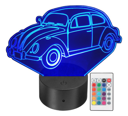 Lámpara Led Vocho Volksvagen Beetle Rgb Personalizada