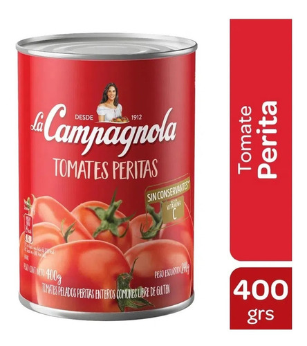 Tomate La Campagnola Perita Lata 400gr.