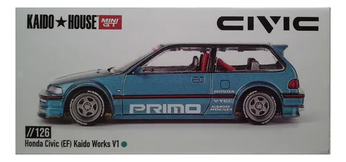 Miniatura Kaido Honda Civic Ef Mini Gt House Works V1 1:64