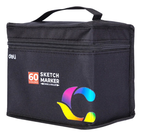 Set 60 Marcadores Pro Doble Punta Deli Sketch Marker Estuche