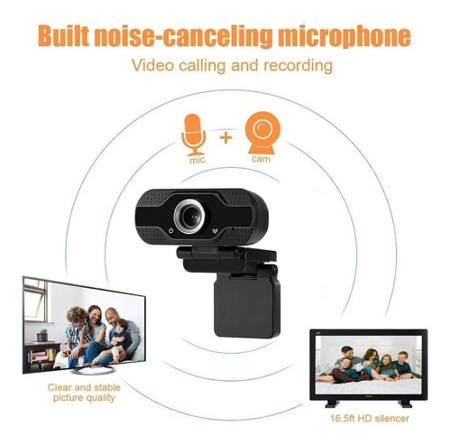 Imagen 8 de 10 de Cámara Web Full Hd 1080p Usb Con Micrófono