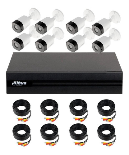 Kit De Videovigilancia Dahua 1080p 8 Cámaras 8ch Accesorios