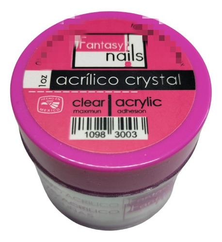 Acrílico Cóver Fantasy Nails 1 Onz Color Cristal