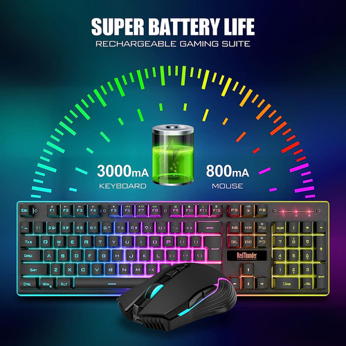 Kit De Teclado Mecánico Y Mouse Redthunder Game-yx-910, Rgb