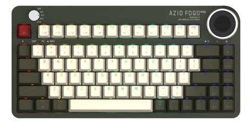 Teclado Azio Foqo Pro Inalámbrico/luz Verde Oliva)