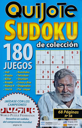 Sudoku Quijote De Colección N° 58 - 68 Paginas