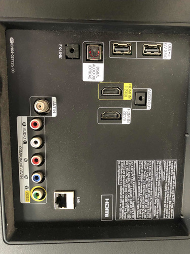 Pantalla Un40j6200afxza Rota Para Partes Todo Funciona (Usado)