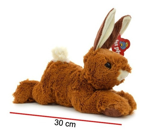 Imagen 2 de 5 de Peluche Conejo Echado 28cm Original Phi Phi Toys