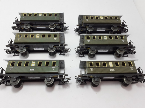 Imagen 6 de 10 de Nico 6 Antiguos Coches Pasajeros Marklin Metal H0 (fpm 05)