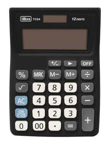 Calculadora De Mesa 12 Dig Tc04 Preto Tilibra