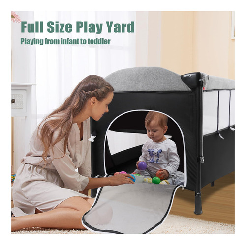 Mmbaby 5-en-1 Pack And Play Cuna Portátil Para Bebé, Cuna De