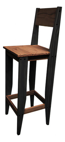 Banco Taburete Silla Alta Con Respaldo Para Bar Y Desayunador Estilo Moderno 75 Color Cedro
