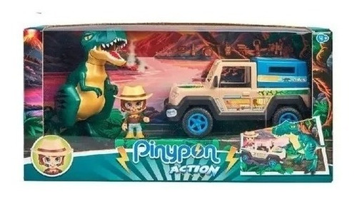 Pinypon Action Set Dinosaurio Vehiculo Accesorios Rex Figura