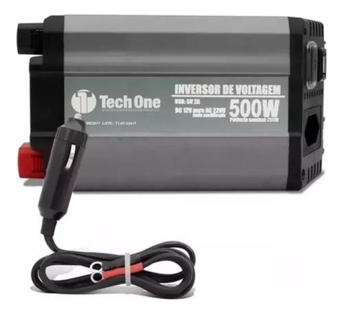 Tech One Inversor Conversor De Voltagem 500w 12v Para 220v