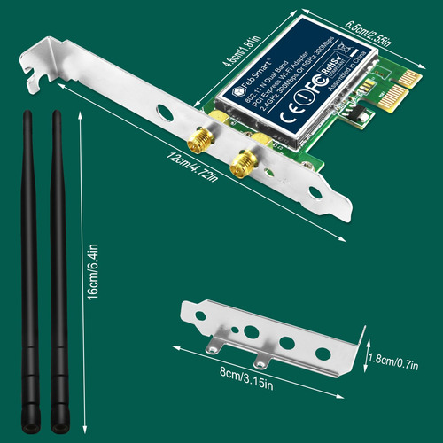 Febsmart Adaptador Inalámbrico N De Doble Banda 600 Mbps (2.
