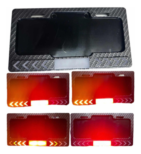 Porta Placa De Lujo Para Moto Con Direccionales  Led Integra