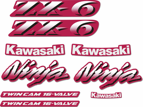 Calcos Kawasaki Zx6 Kit Completo Varios Colores Moto Bordo