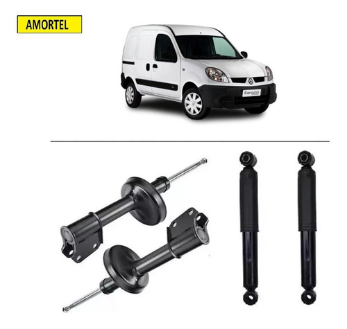 4 Amortecedor Dianteiro/traseiro Renault Kangoo 99 Até 12