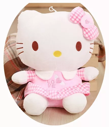 Peluche Hello Kitty Con Corazón Belug Color Rosa