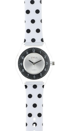 Reloj De Mujer Extra Liviano Status A Lunares S23g