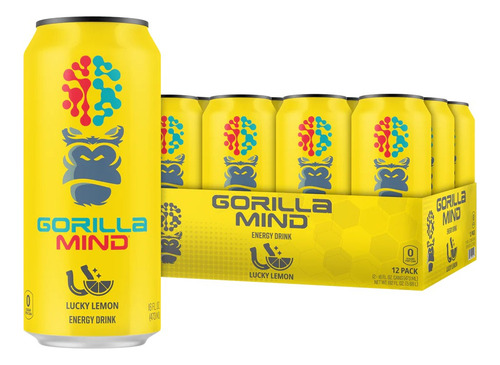Gorilla Mind Energy Drink Lucky Lemon