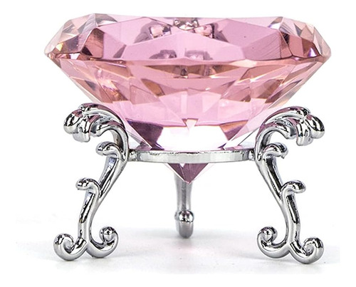 Pisapapeles F-ber Con Diamante Facetado Con Cristal Rosa De