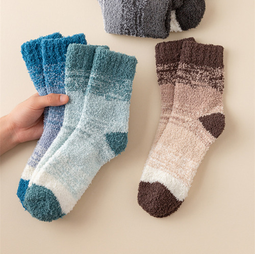 Calcetines De Felpa Gruesos Y Cálidos Para Hombre, 2 Pares,