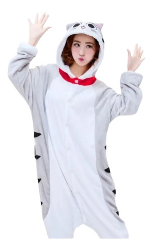 Imagen 3 de 3 de Pijama Y Disfraz Adulto Animales Gato Kigurumi