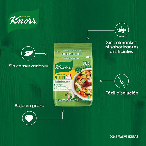 Caldo De Pollo Knorr Suiza En Bolsa 800 Gr