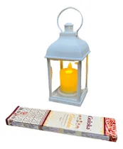 Comprar Fanales Con Vela Led Con Movimiento 23 Cm Importados A Pila