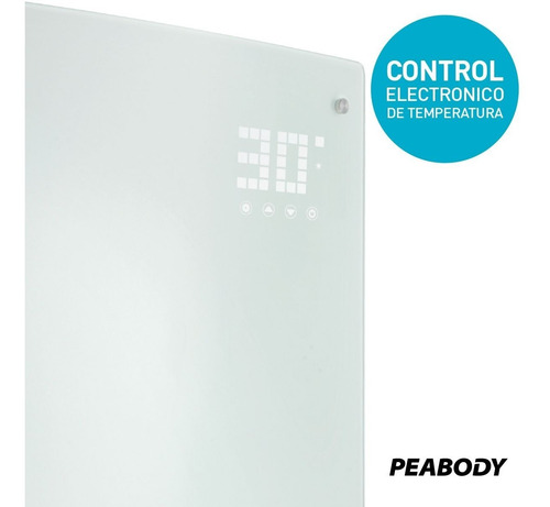 Imagen 3 de 10 de Vitroconvector Calefactor Peabody Pe-vqd20 Curvo 2000w Rojo