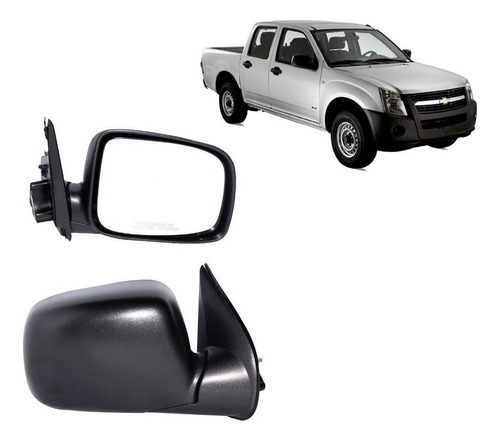 Espejo Derecho Para Chevrolet Luv Dmax 3.5 2005 2009 Negro