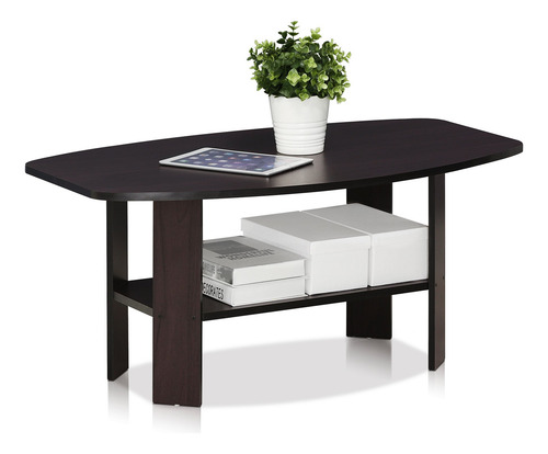 Mesa De Centro Diseño Simple Nogal Oscuro