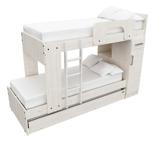 Cama cucheta triple Mosconi Dakar/Express 1 plaza color venezia fabricada en mdp