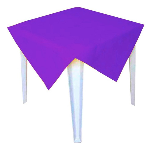 6 Toalhas De Mesa Tnt Branca Para Festas Tamanho 1,40x1,40 Cor Roxo