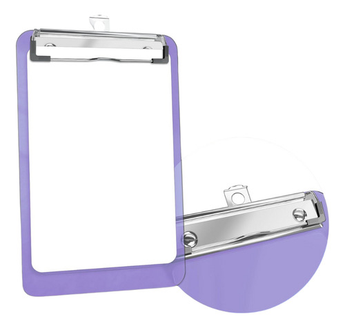 Mini Prancheta 12 Cm X 18,5cm E Bloco De Anotações 50fls 155 Cor Lilás