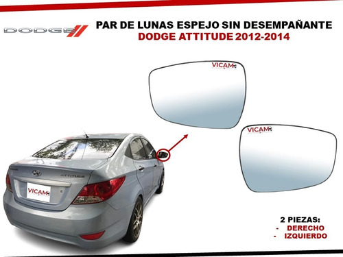 Par De Lunas Espejo Dodge Attitude 2012-2014 S/desempañante